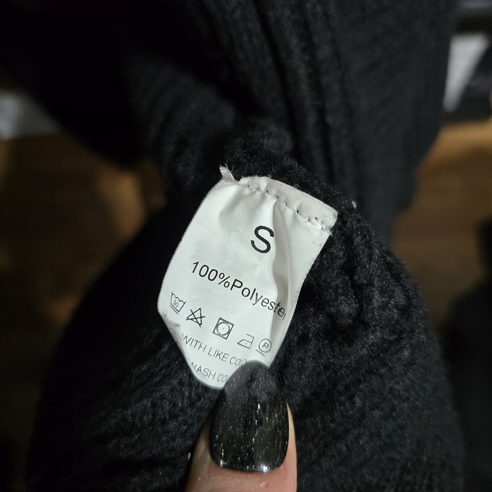 Elegant Black Open-Front Cardigan - Picture 5 of 5